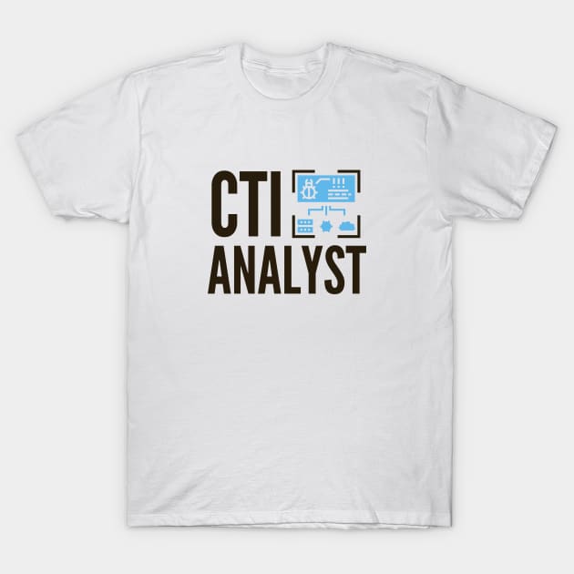 Cybersecurity CTI Cyber Threat Intelligence Analyst T-Shirt by FSEstyle